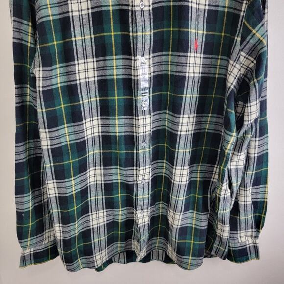Polo Ralph Lauren Mens Cotton Tartan Plaid Twill Button Down Shirt size XL Green - Picture 7 of 12